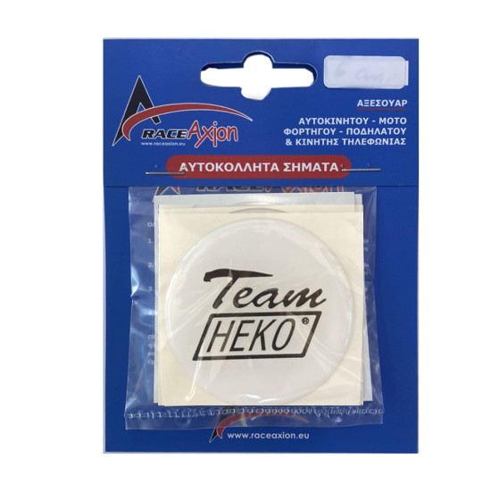 HEKO ΑΥΤΟΚΟΛΛΗΤΑ ΖΑΝΤΩΝ 6,7 cm ΛΕΥΚΟ/ΜΑΥΡΟ ΣΜΑΛΤΟΥ - 4 ΤΕΜ. 