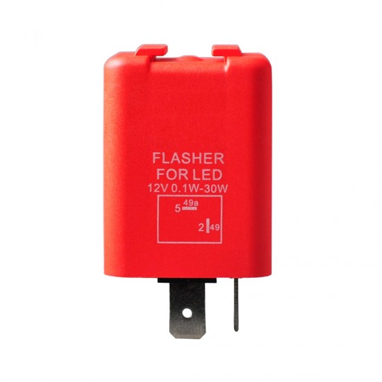LED FLASHER (ΦΛΑΣΙΕΡΑ) 2 ΕΠΑΦΩΝ (L+-) 30x30x30mm M-TECH - 1ΤΕΜ.  Διακόπτες Ρελέ