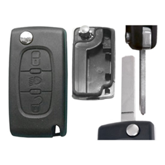 CITROEN C4 / C5 / DS4 ΑΝΑΔΙΠΛΟΥΜΕΝΟ ΑΝΤΑΛΛΑΚΤΙΚΟ ΚΛΕΙΔΙ ΜΕ ΚΑΛΥΜΜΑ 2 ΚΟΥΜΠΙΩΝ ΛΑΜΑ VA2 (ΧΩΡΙΣ ΚΛΕΙΔΙ) DGA - 1 ΤΕΜ. ΚΑΛΥΜΜΑΤΑ ΚΛΕΙΔΙΩΝ