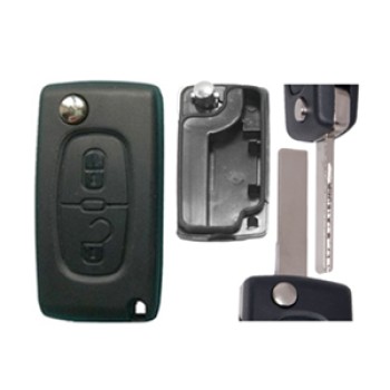 PEUGEOT ΑΝΑΔΙΠΛΟΥΜΕΝΟ ΑΝΤΑΛΛΑΚΤΙΚΟ ΚΛΕΙΔΙ ΜΕ ΚΑΛΥΜΜΑ 2 ΚΟΥΜΠΙΩΝ / ΛΑΜΑ HU83 (ΧΩΡΙΣ ΥΠΟΣΤΗΡΙΞΗ ΜΠΑΤΑΡ.) DGA - 1 ΤΕΜ.