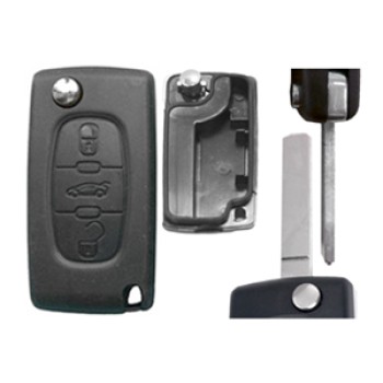 PEUGEOT ΑΝΑΔΙΠΛΟΥΜΕΝΟ ΑΝΤΑΛΛΑΚΤΙΚΟ ΚΛΕΙΔΙ ΜΕ ΚΑΛΥΜΜΑ 3 ΚΟΥΜΠΙΩΝ / ΛΑΜΑ VA2 (ΧΩΡΙΣ ΥΠΟΣΤΗΡΙΞΗ ΜΠΑΤΑΡ.) DGA - 1 ΤΕΜ.