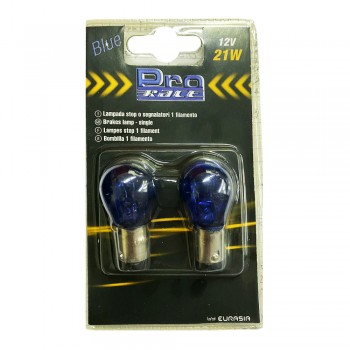 P21W 12V 21W BA15s ΜΟΝΟΠΟΛΙΚΟ ΜΠΛΕ BLUE DYED-GLASS BLISTER - 2 ΤΕΜ. 