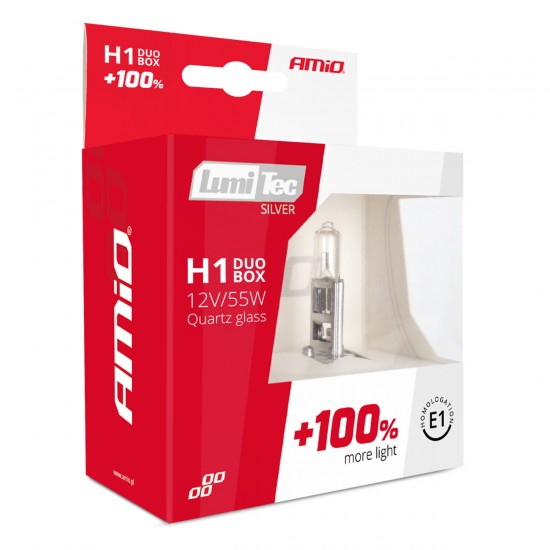 H1 12V 55W P14,5s LUMITEC SILVER ΑΛΟΓΟΝΟΥ +100% UP TO 25m ΑΜΙΟ- 2 ΤΕΜ. Λάμπες