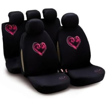 ΚΑΛΥΜΜΑΤΑ ΚΑΘΙΣΜΑΤΩΝ ΜΑΥΡΑ ΡΟΖ ΚΑΡΔΙΕΣ BOTTARI - 1 σετ.  ΚΑΛΥΜΜΑΤΑ ΚΑΘΙΣΜΑΤΩΝ ΜΑΥΡΑ ΡΟΖ ΚΑΡΔΙΕΣ BOTTARI - 1 σετ.