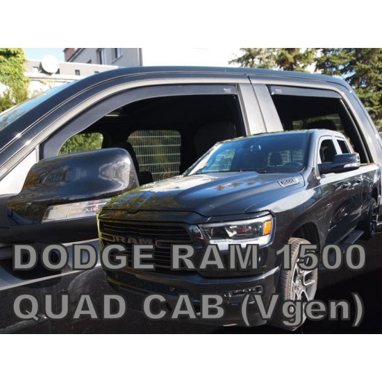 DODGE RAM 1500 4D 2019+ (QUAD CAB) 1,5 ΚΑΜΠΙΝΑ ΣΕΤ ΑΝΕΜΟΘΡΑΥΣΤΕΣ ΑΥΤΟΚΙΝΗΤΟΥ ΑΠΟ ΕΥΚΑΜΠΤΟ ΦΙΜΕ ΠΛΑΣΤΙΚΟ HEKO - 4 ΤΕΜ. Ανεμοθραύστες
