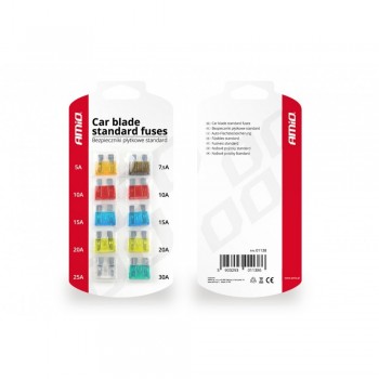 ΑΣΦΑΛΕΙΕΣ STANDARD  ΔΙΑΦΟΡΕΣ ΣΕ ΚΑΡΤΕΛΑ  1x5A/1x7.5A/2x10A/2x15A/2x20A/1x25A/1x30A AMIO - 10 ΤΕΜ. ΑΣΦΑΛΕΙΕΣ STANDARD  ΔΙΑΦΟΡΕΣ ΣΕ ΚΑΡΤΕΛΑ  1x5A/1x7.5A/2x10A/2x15A/2x20A/1x25A/1x30A AMIO - 10 ΤΕΜ.
