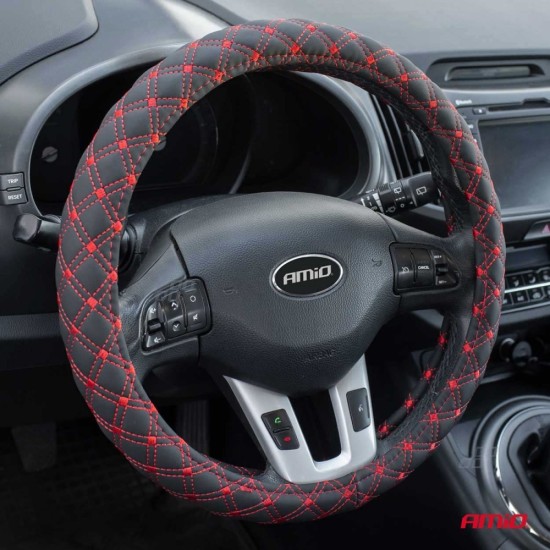 ΚΑΛΥΜΜΑ ΤΙΜΟΝΙΟΥ 37/39CM SWC-40-M ΜΑΥΡΟ/ΚΟΚΚΙΝΟ ΚΑΠΙΤΟΝΕ AMIO - 1 ΤΕΜ. Καλύμματα Τιμονιού ΚΑΛΥΜΜΑ ΤΙΜΟΝΙΟΥ 37/39CM SWC-40-M ΜΑΥΡΟ/ΚΟΚΚΙΝΟ ΚΑΠΙΤΟΝΕ AMIO - 1 ΤΕΜ. Καλύμματα Τιμονιού