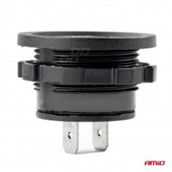 ΒΟΛΤΟΜΕΤΡΟ ΨΗΦΙΑΚΟ ΣΕ ΠΡΙΖΑ ΣΤΡΟΓΓΥΛΟ ΜΕ ΚΟΚΚΙΝΟ ΦΩΣ 3-32V Φ 37mm x 32mm MOD-02 AMIO - 1 ΤΕΜ.