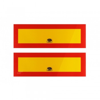 ΑΝΑΚΛΑΣΤΗΡΕΣ ΦΟΡΤΗΓΟΥ ΚΟΚΚΙΝΟ/ΚΙΤΡΙΝΟ 30x10cm ΑΛΟΥΜΙΝΙΟΥ - 2 ΤΕΜ.
