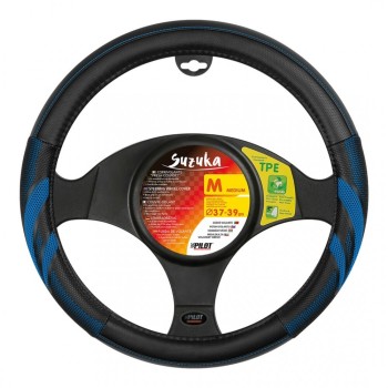 ΚΑΛΥΜΜΑ ΤΙΜΟΝΙΟΥ SUZUKA (M) 37/39cm ΔΕΡΜΑΤΙΝΗ ΜΑΥΡΟ/ΜΠΛΕ ΑΟΣΜΟ ECO-FRIENDLY ΚΑΛΥΜΜΑ ΤΙΜΟΝΙΟΥ SUZUKA (M) 37/39cm ΔΕΡΜΑΤΙΝΗ ΜΑΥΡΟ/ΜΠΛΕ ΑΟΣΜΟ ECO-FRIENDLY