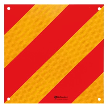 ΑΝΑΚΛΑΣΤΙΚΟ ΣΗΜΑ ΣΕ ΠΑΝΕΛ ΑΛΟΥΜΙΝΙΟΥ ΚΟΚΚΙΝΟ/ΠΟΡΤΟΚΑΛΙ 423x423mm - 1 ΤΕΜ.