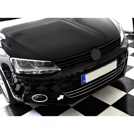 VOLKSWAGEN JETTA 4D 2011-2014 ΔΙΑΚΟΣΜΗΤΙΚΑ ΧΡΩΜΙΟΥ ΕΜΠΡΟΣ ΠΡΟΦΥΛΑΚΤΗΡΑ ΑΥΤΟΚΙΝΗΤΟΥ 4X2 (U FORM) Προφυλακτήρας