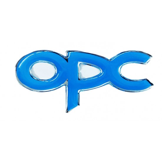 OPC (OPEL) ΑΥΤΟΚΟΛΛΗΤΟ ΣΗΜΑ 7,2x3,2cm ΜΠΛΕ/ΧΡΩΜΙΟ ΜΕ ΕΠΙΚΑΛΥΨΗ ΕΠΟΞ. ΡΥΤΙΝΗΣ - 1 ΤΕΜ. Σήματα 3D
