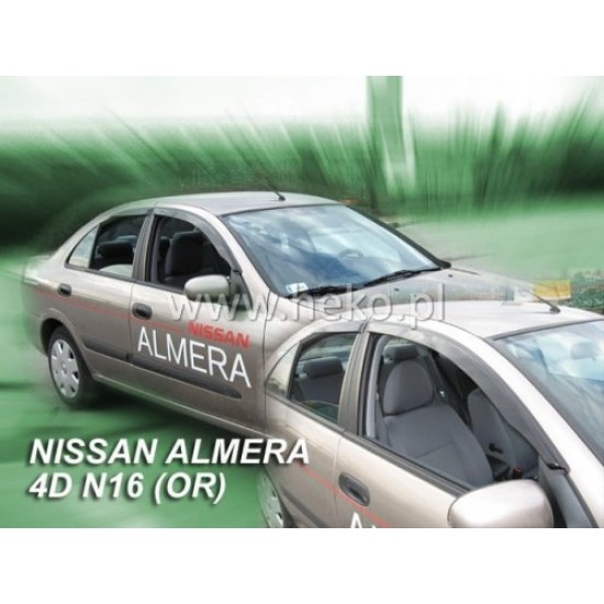 NISSAN ALMERA N16 4D/5D 2000-2006 ΖΕΥΓΑΡΙ ΑΝΕΜΟΘΡΑΥΣΤΕΣ ΑΠΟ ΕΥΚΑΜΠΤΟ ΦΙΜΕ ΠΛΑΣΤΙΚΟ HEKO - 2 ΤΕΜ. Nissan