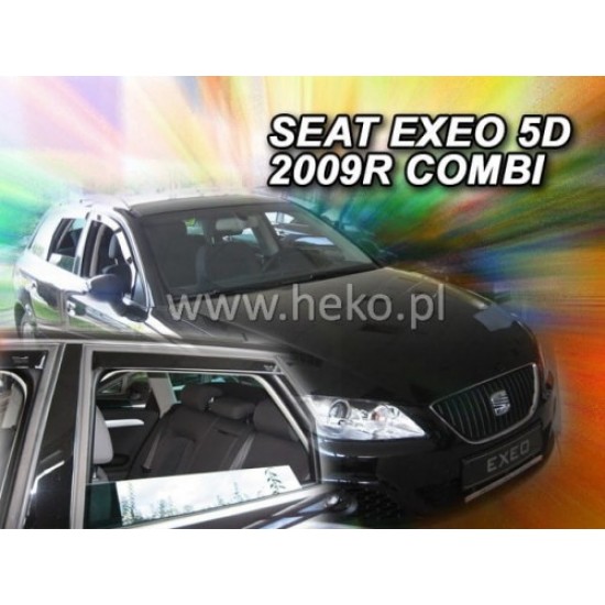 SEAT EXEO 5D (COMBI) 2009-2013 ΣΕΤ ΑΝΕΜΟΘΡΑΥΣΤΕΣ ΑΥΤΟΚΙΝΗΤΟΥ ΑΠΟ ΕΥΚΑΜΠΤΟ ΦΙΜΕ ΠΛΑΣΤΙΚΟ HEKO - 4 ΤΕΜ. Ανεμοθραύστες