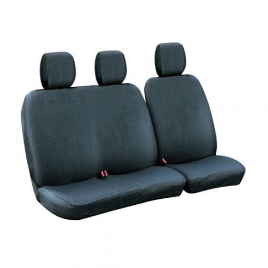 Καλύμματα Καθισμάτων Dots-1,  χωρίς επανατυλικτήρα ζώνης - Μαύρο / Μπλε Καλύμματα Καθισμάτων για Van