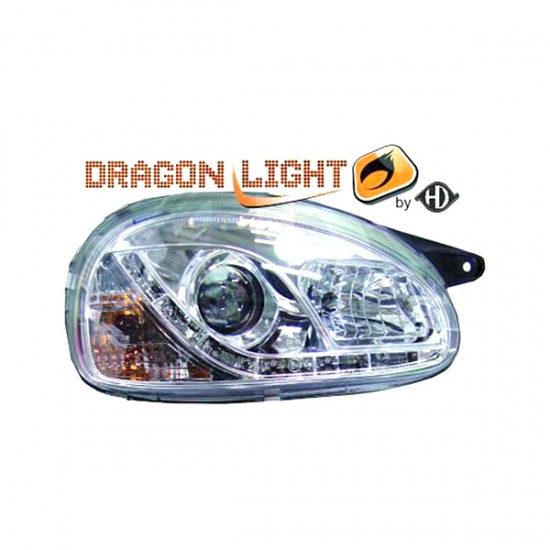 OPEL CORSA B 3/5D 2.93-10.00 DRAGONLIGHT+LED CHROME Opel