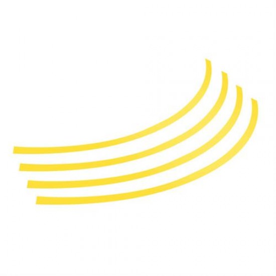 Διακοσμητικά Αυτοκόλλητα Ζάντας Πλαστικά - Κίτρινα 14''-15''-16' Αυτοκόλλητα Διακοσμητικά