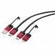 ΚΑΛΩΔΙΟ ΦΟΡΤΙΣΗΣ & ΣΥΓΧΡΟΝΙΣΜΟΥ USB TYPE C-MICRO USB-USB 3.0-APLLE 8 PIN 100cm (ΚΟΚΚΙΝΟ) RED LINE Καλώδια