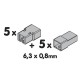 Περίβλημα 2 Θέσεων για Ασφάλειες 6,3x0.8mm (10τεμ) Ακροδέκτες Καλωδίων