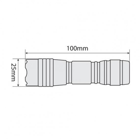 ΦΑΚΟΣ TRAVELLER LED - 0,5W MCD - 100 Χ 25 mm (ΑΔΙΑΒΡΟΧΟΣ/ΑΛΟΥΜΙΝΙΟΥ) - 1ΤΕΜ. Φακοί