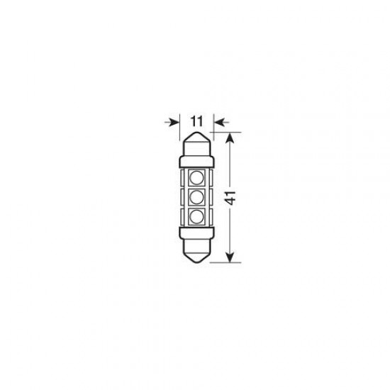 Λαμπάκια Πλαφονιέρας  24-30V SV8,5-8 10x41mm 216lm HYPER-LED (Διπλής Πολικότητας) Σακουλάκι 20τεμ Πλαφονιέρας