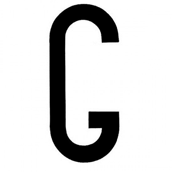 ΑΥΤΟΚΟΛ. ΓΡΑΜΜΑ ΠΙΝΑΚΙΔΩΝ "G" Αυτοκόλλητα Γράμματα και Αριθμοί