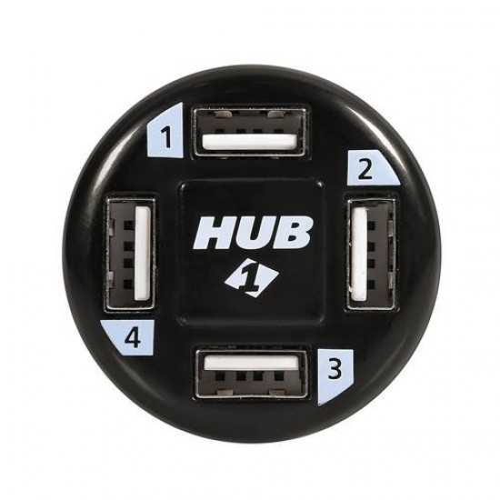 ΦΟΡΤΙΣΤΗΣ ΑΝΑΠΤΗΡΑ HUB-1 ME 4 ΘΥΡΕΣ USB+LED Φορτιστές 12 και 24V