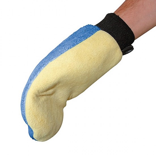 ΓΑΝΤΙ ΚΑΘΑΡΙΣΜΟΥ ΜΕ ΜΙΚΡΟΙΝΕΣ ΚΑΙ CHAMOIS (ΠΕΤΣΙ) ΔΙΠΛΗΣ ΟΨΕΩΣ 26x16cm 1ΤΕΜ. Σφουγγάρια