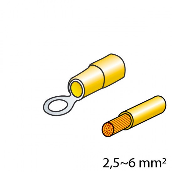 ΦΙΣΑΚΙΑ (ΚΙΤΡΙΝΟ - 5mm) - 10 ΤΕΜ. Ακροδέκτες Καλωδίων