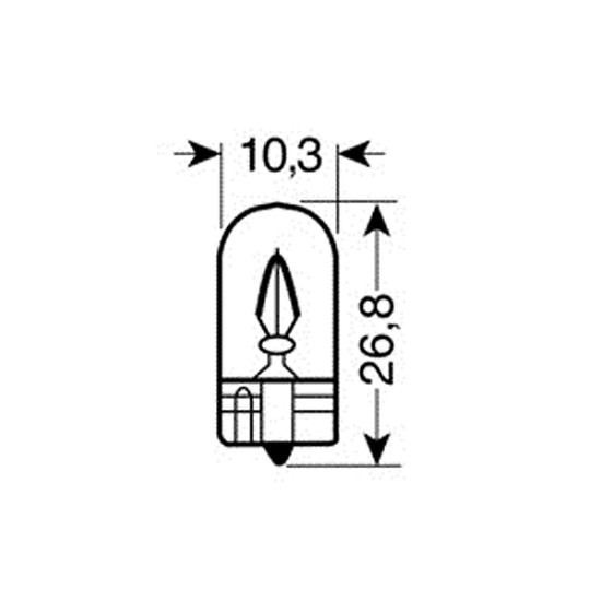 ΛΑΜΠΑΚΙΑ 12V/WB5W 5W W2.1x9.5d ΚΟΚΚΙΝΑ Χωρίς Κάλυκα