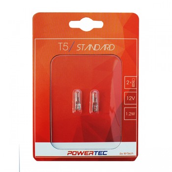 T5 12V 1,2W W2x4,6d (ΚΑΡΦΩΤΟ ΑΚΑΛΥΚΟ)  POWERTEC STANDARD ΑΛΟΓΟΝΟΥ - 2 ΤΕΜ. T5 12V 1,2W W2x4,6d (ΚΑΡΦΩΤΟ ΑΚΑΛΥΚΟ)  POWERTEC STANDARD ΑΛΟΓΟΝΟΥ - 2 ΤΕΜ.