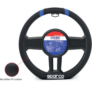 ΚΑΛΥΜΜΑ ΤΙΜΟΝΙΟΥ MEDIUM ΔΕΡΜΑΤΙΝΗ ΜΑΥΡΟ-ΜΠΛΕ SPARCO FLAT BOTTOM - 1 ΤΕΜ. ΚΑΛΥΜΜΑ ΤΙΜΟΝΙΟΥ MEDIUM ΔΕΡΜΑΤΙΝΗ ΜΑΥΡΟ-ΜΠΛΕ SPARCO FLAT BOTTOM - 1 ΤΕΜ.