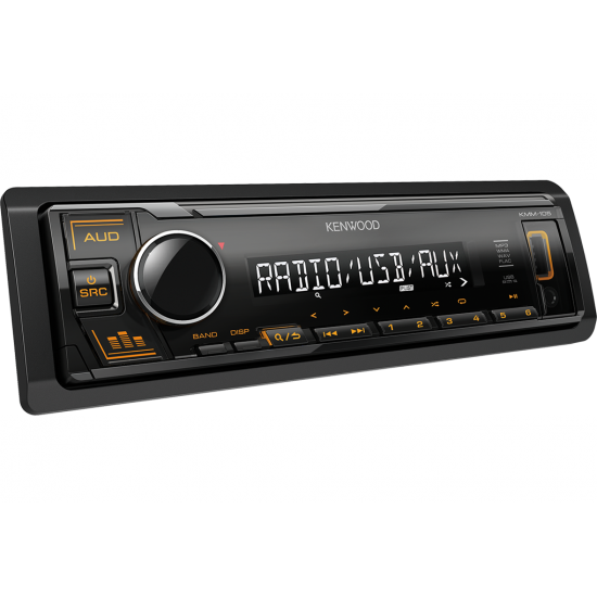 Kenwood KMM-105AY Digital Media Receiver with Front USB & AUX Input. Radio CD / USB / BT 