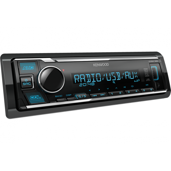 Kenwood KMM-125 Digital Media Receiver with Front USB & AUX Input. Radio CD / USB / BT 