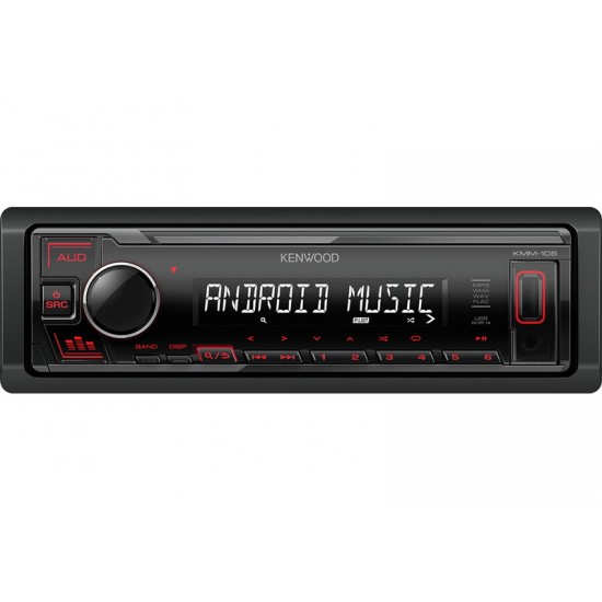 Kenwood KMM-105RY Digital Media Receiver with Front USB & AUX Input. Radio CD / USB / BT 