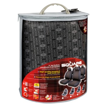 ΚΑΛΥΜΜΑΤΑ ΚΑΘΙΣΜΑΤΩΝ ΑΥΤΟΚΙΝΗΤΟΥ SQUARE ΥΦΑΣΜΑ JACQUARD ΜΑΥΡΟ ΚΑΛΥΜΜΑΤΑ ΚΑΘΙΣΜΑΤΩΝ ΑΥΤΟΚΙΝΗΤΟΥ SQUARE ΥΦΑΣΜΑ JACQUARD ΜΑΥΡΟ