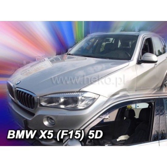 BMW X5 (F15) 5D 2013-2018 ΣΕΤ ΑΝΕΜΟΘΡΑΥΣΤΕΣ ΑΥΤΟΚΙΝΗΤΟΥ ΑΠΟ ΕΥΚΑΜΠΤΟ ΦΙΜΕ ΠΛΑΣΤΙΚΟ HEKO - 4 ΤΕΜ. Ανεμοθραύστες